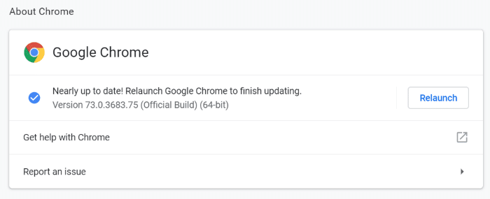 mettre à jour google chrome dans Windows 10 pic4