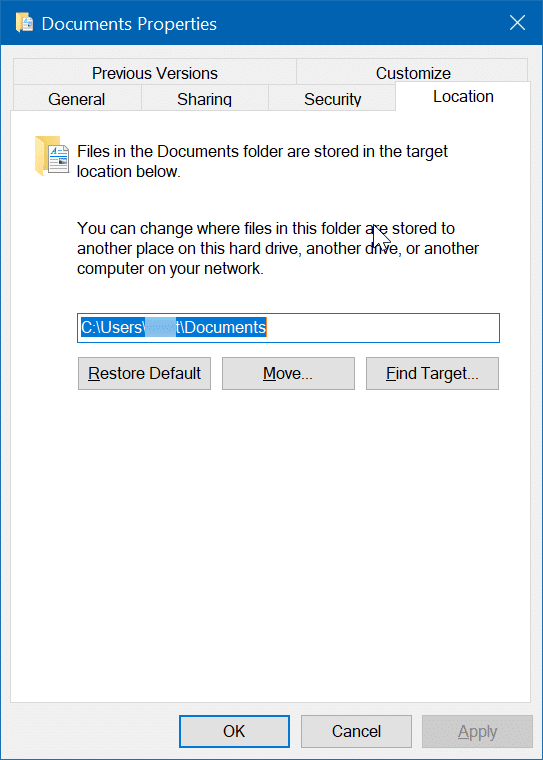 changer l'emplacement des documents numérisés dans Windows 10 pic02