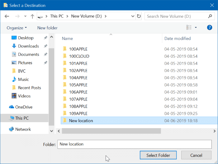 changer l'emplacement des documents numérisés dans Windows 10 pic03