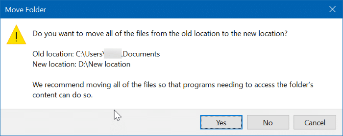 changer l'emplacement des documents numérisés dans Windows 10 pic05