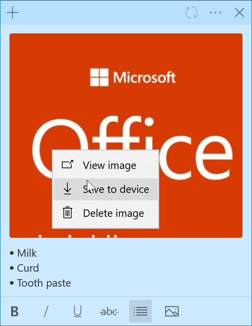 Ajouter des images aux pense-bêtes dans Windows 10 pic3