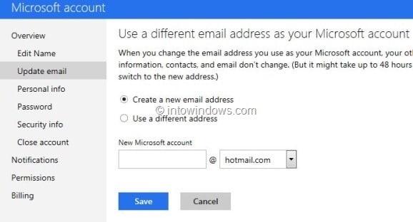 Revenez d'Outlook.com à Hotmail ou Live Step5
