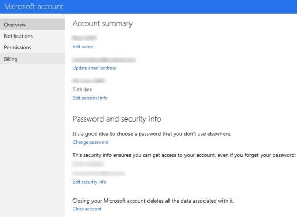 Changer le mot de passe du compte Outlook Step3