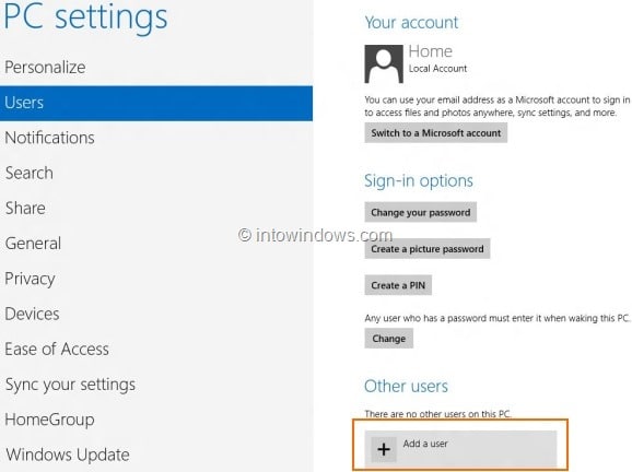 Créer un compte Microsoft dans Windows 8 Step3