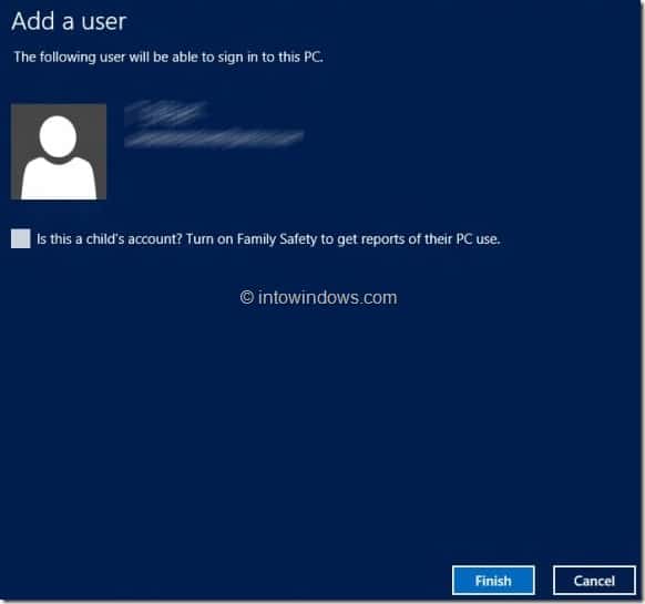 Créer un compte Microsoft dans Windows 8 Step8