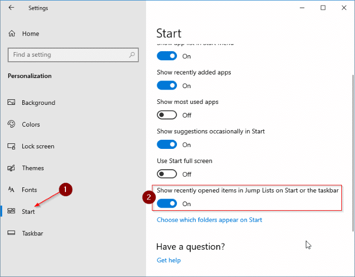 accès rapide ne montrant pas les fichiers récents dans Windows 10 pic3