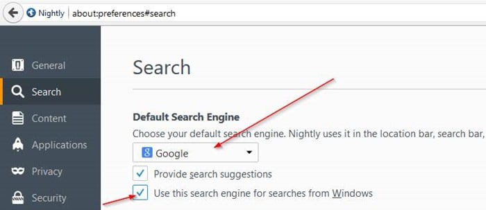 Définir Google comme valeur par défaut dans la recherche de la barre des tâches Windows 10