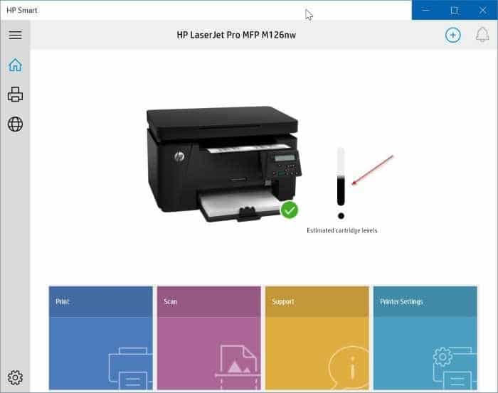 Vérifiez le niveau d'encre de l'imprimante HP sous Windows 10