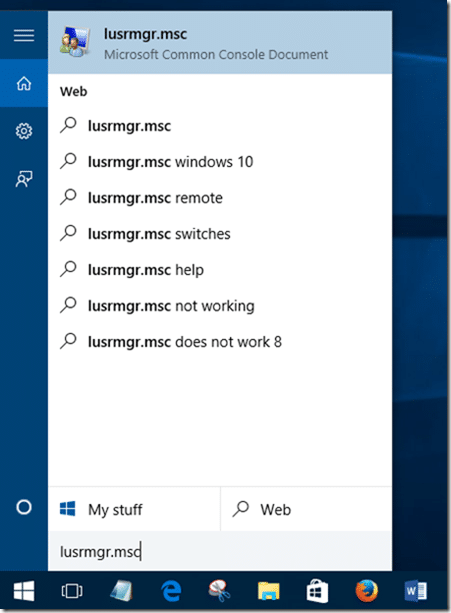 Créer un compte d'utilisateur invité dans Windows 10 Étape 1