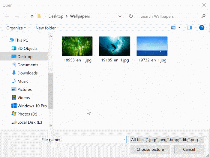 changer le fond d'écran du bureau dans Windows 10 pic3