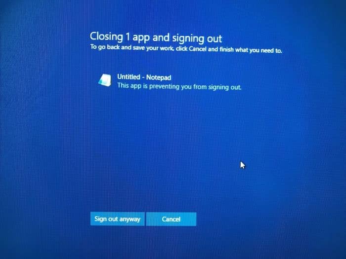 Automatically close apps whlie shutting down restart Windows 10