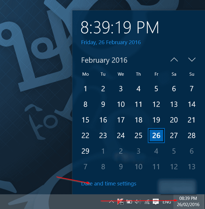 changer l'horloge au format 12 heures dans Windows 10 étape 1