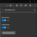 Check if websites has permissions to access camera location and microphone 7