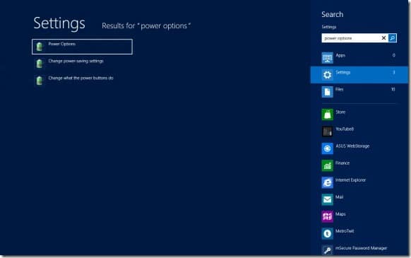 Activer le démarrage rapide à l'étape Windows 8