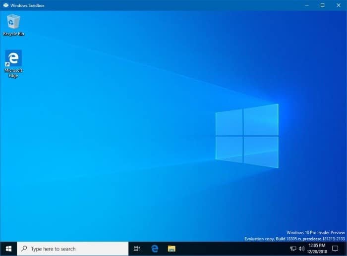 activer ou désactiver Windows Sandbox dans Windows 10 pic01