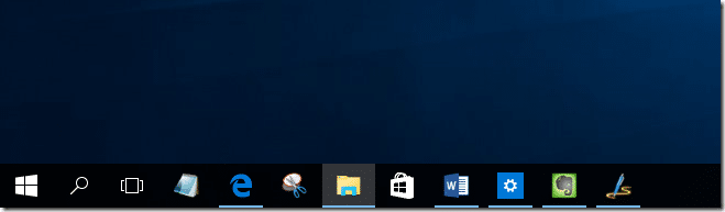 Agrandir la taille des icônes de la barre des tâches dans Windows 10