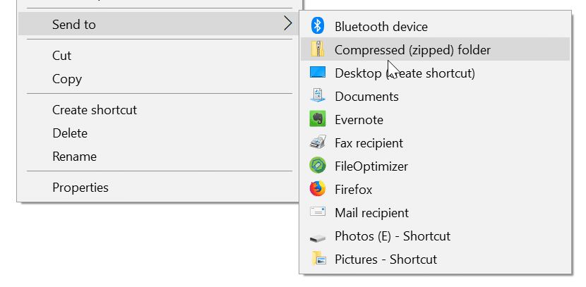 Comment ajouter des dossiers a envoyer au menu dans Windows