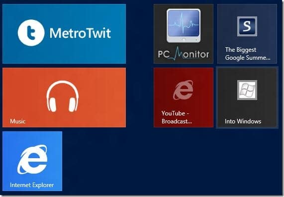 Ajouter des pages Web à l'écran d'accueil dans Windows 8