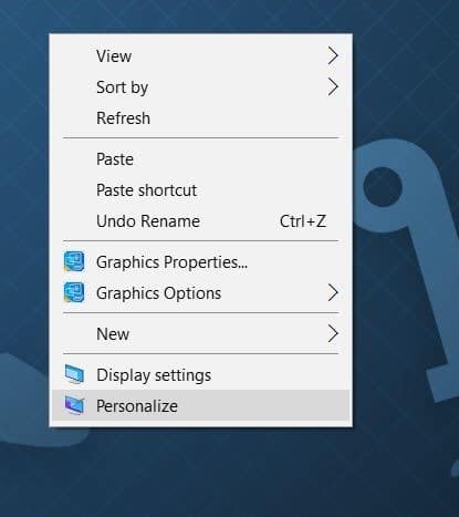 Ajouter l'icône de la corbeille au bureau Windows 10 Étape 1
