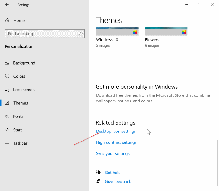 ajouter la corbeille au bureau dans Windows 10 pic2