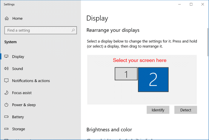changer la résolution de l'écran du moniteur externe dans Windows 10 pic2