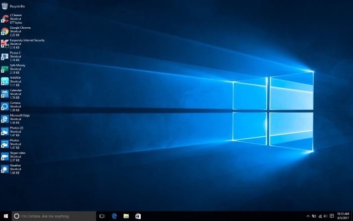 changer l'affichage des icônes du bureau dans Windows 10 pic1