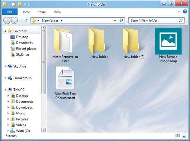 Comment changer larriere plan du dossier dans Windows 81