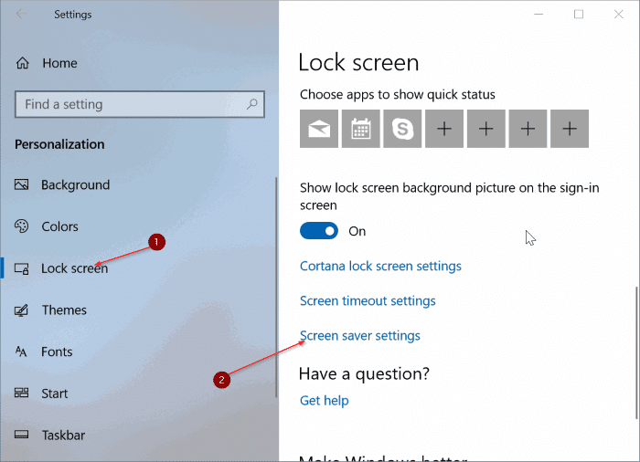 changer l'économiseur d'écran dans windows 10 pic1