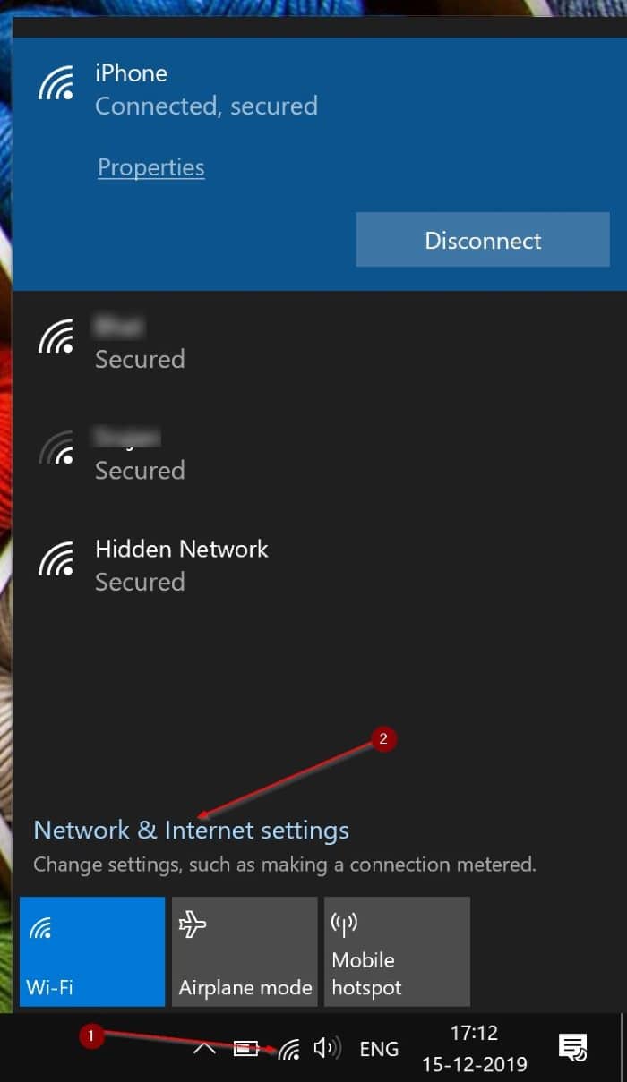 définir le réseau Wi-Fi comme connexion mesurée dans Windows 10 pic1