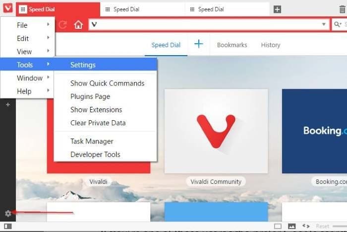 Définir Google comme moteur de recherche par défaut dans le navigateur Vivaldi pic1