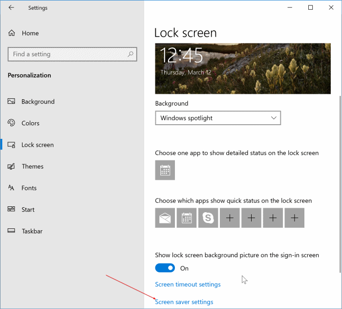 Comment definir des photos comme economiseur decran dans Windows 10