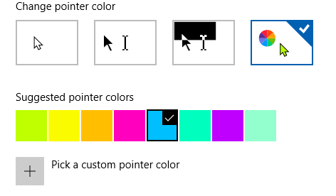 définir une couleur personnalisée pour le pointeur de la souris dans Windows 10 pic2p