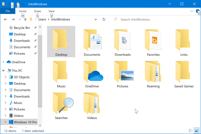déplacer les téléchargements d'images de document de bureau vers Windows 10