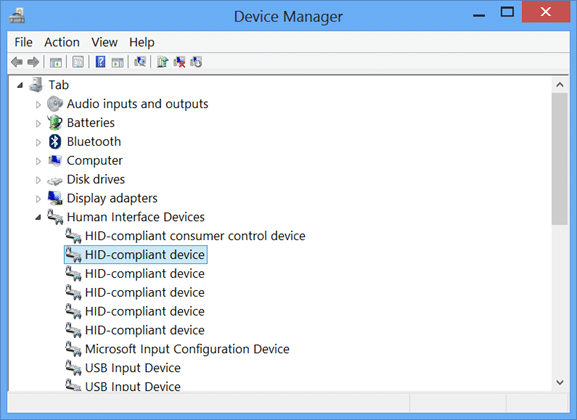 Désactiver la saisie tactile Windows 8 Étape 1