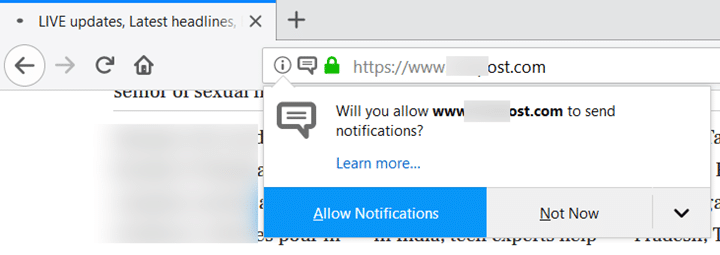 désactiver la demande d'autorisation pour les notifications dans Firefox pic01