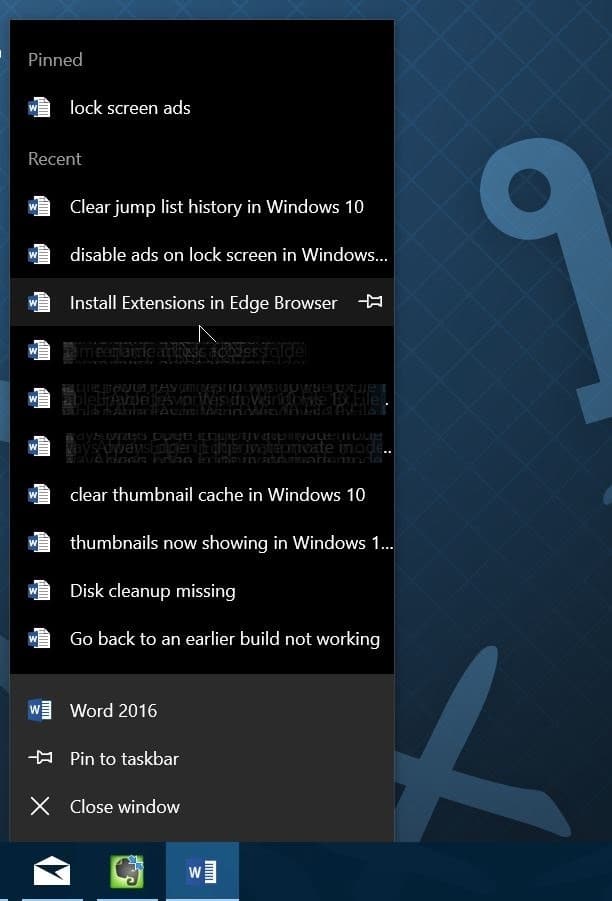 Comment effacer les listes de raccourcis dans Windows 10