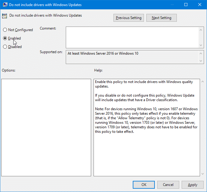 empêcher Windows 10 de mettre à jour automatiquement les pilotes pic2