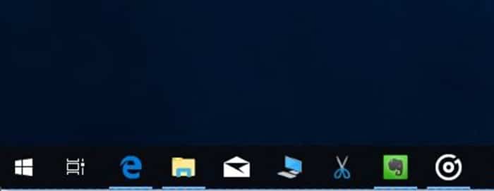 croquis de l'écran de verrouillage sur la barre des tâches de Windows 10