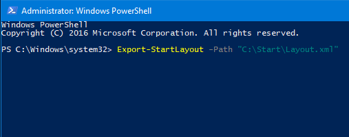 exporter et importer la disposition du menu Démarrer dans Windows 10 pic2