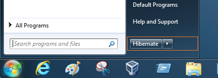 Comment faire l’option d’hibernation par défaut dans Windows 7