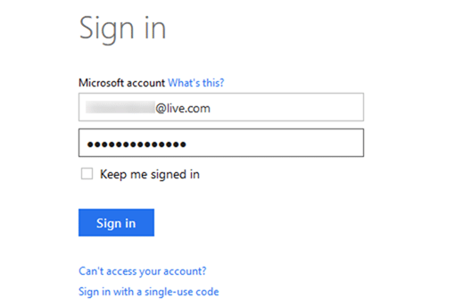Fermer le compte Outlook.com step1