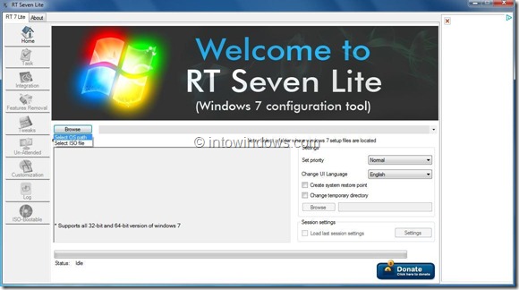 Personnalisation de l'installation de Windows 7