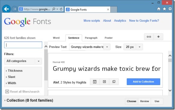 Installez Google Web Fonts sur Windows