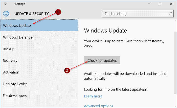 installer la mise à jour anniversaire de Windows 10 pic1