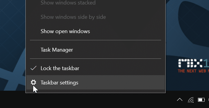 Masque automatiquement le pic01 de la barre des tâches de Windows 10