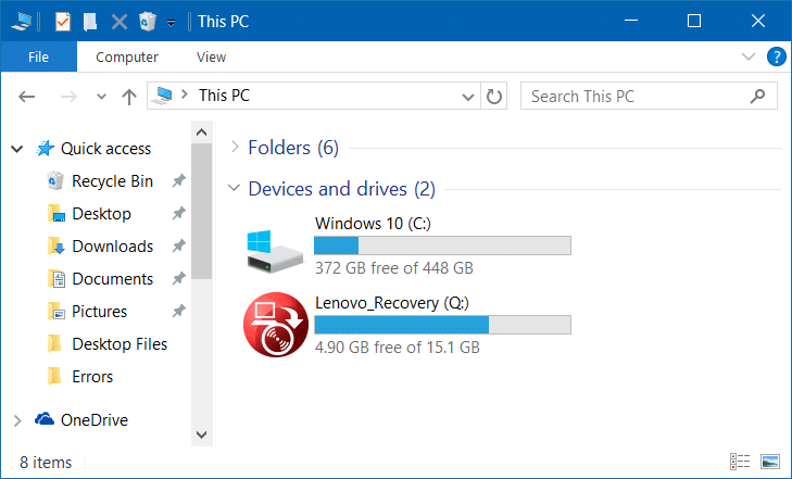 Comment masquer la partition de recuperation sous Windows 10