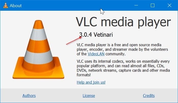 mettre à jour VLC Media Player avec la dernière version pic2.2