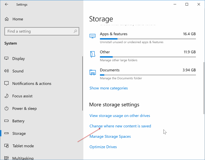 modifier l'emplacement d'installation de l'application par défaut dans Windows 10 pic1