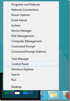 Comment ouvrir le panneau de configuration sous Windows 8