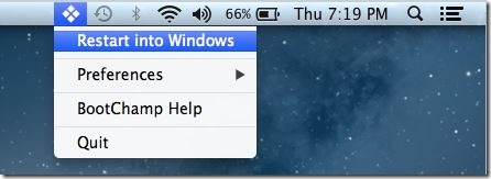 Redémarrez rapidement sous Windows à partir de Mac OS X